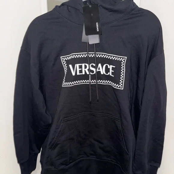 Versace Embroidered Logo Hoodie
